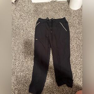 Cute black scrub bottoms with gold detailing